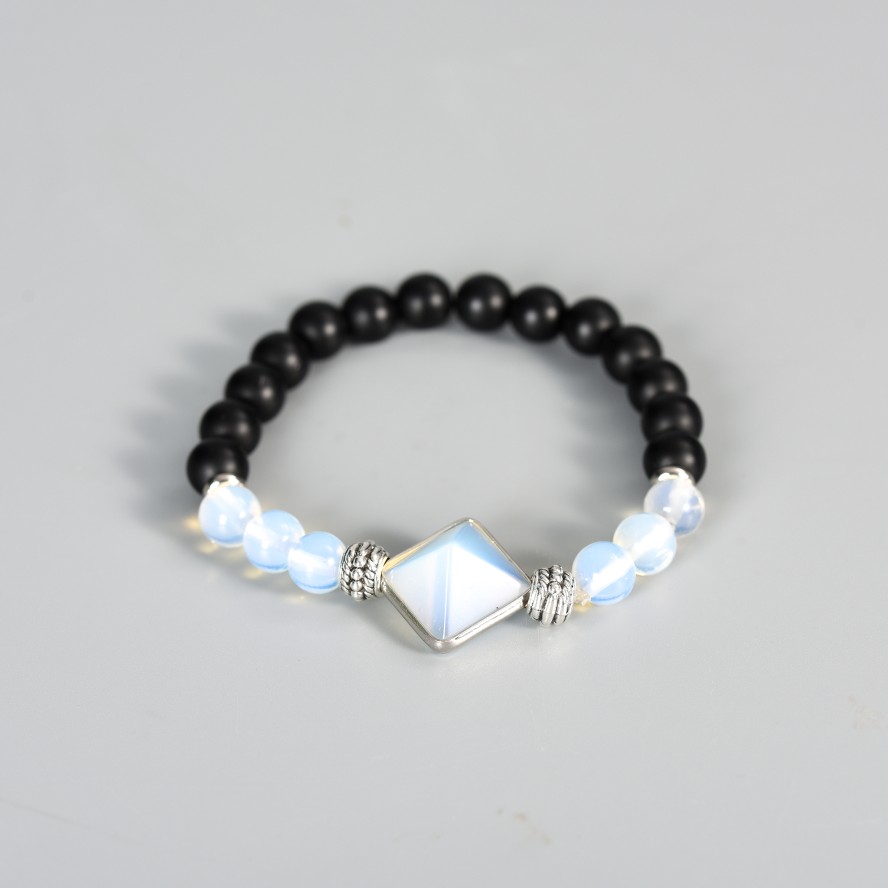 Pyramid Crystal Natural Stone Bracelet